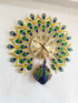 FunkyDecors 3D Peacock Feather Open Wall Clock Watch Decor For Home Office And Gifts 55 Cm Tall