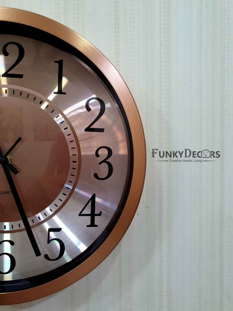 FunkyDecors Big Font Minimal Wall Clock Watch Decor For Home Office And Gifts 30 Cm Tall Clocks