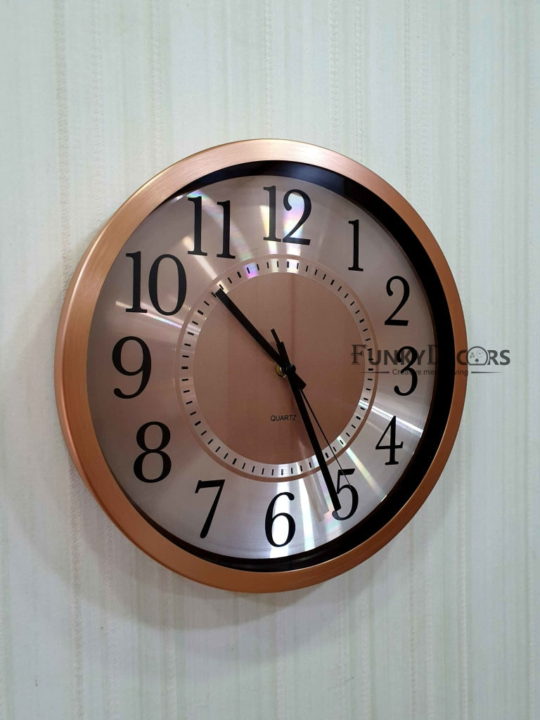 FunkyDecors Big Font Minimal Wall Clock Watch Decor For Home Office And Gifts 30 Cm Tall Clocks