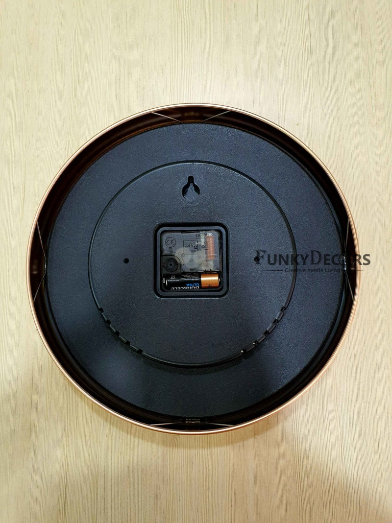FunkyDecors Big Font Minimal Wall Clock Watch Decor For Home Office And Gifts 30 Cm Tall Clocks
