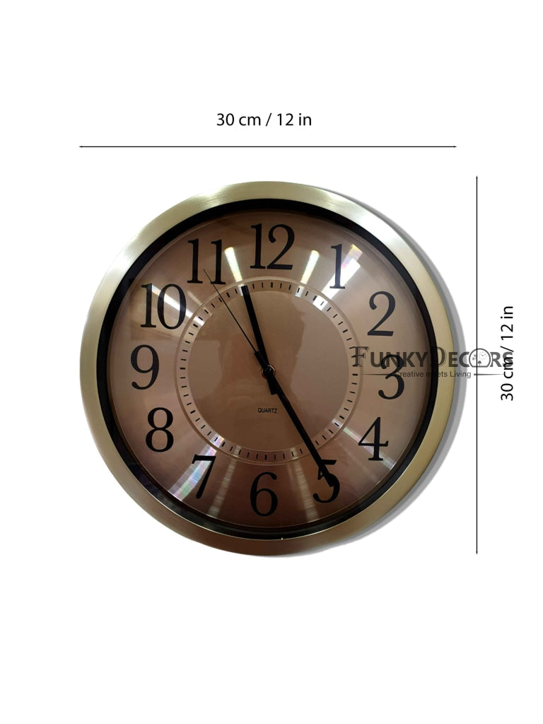 FunkyDecors Big Font Minimal Wall Clock Watch Decor For Home Office And Gifts 30 Cm Tall Clocks