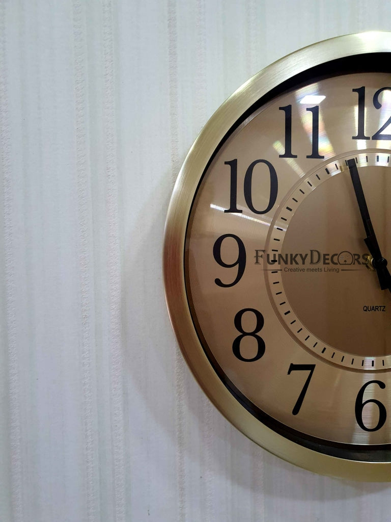 FunkyDecors Big Font Minimal Wall Clock Watch Decor For Home Office And Gifts 30 Cm Tall Clocks