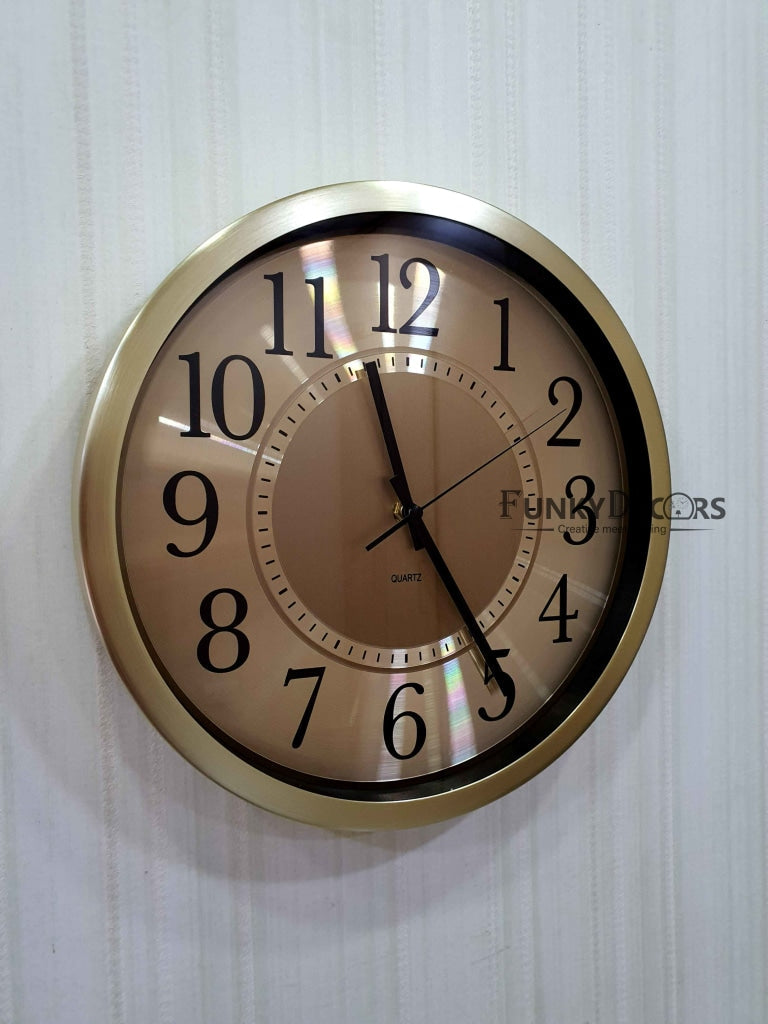 FunkyDecors Big Font Minimal Wall Clock Watch Decor For Home Office And Gifts 30 Cm Tall Clocks