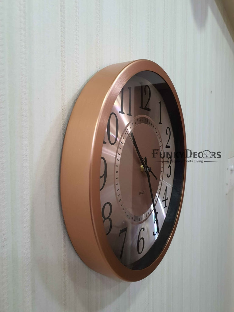 FunkyDecors Big Font Minimal Wall Clock Watch Decor For Home Office And Gifts 30 Cm Tall Clocks