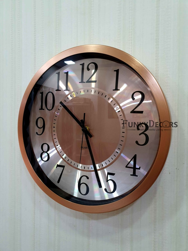 FunkyDecors Big Font Minimal Wall Clock Watch Decor For Home Office And Gifts 30 Cm Tall Clocks