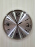 FunkyDecors Big Font Silver Minimal Wall Clock Watch Decor For Home Office And Gifts 34 Cm Tall