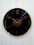 FunkyDecors Black Golden Minimal Wall Clock Watch Decor For Home Office And Gifts 35 Cm Tall