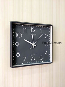 Funkytradition Classic Golden Black And Grey Square Wall Clock Watch Decor For Home Office Gifts 35