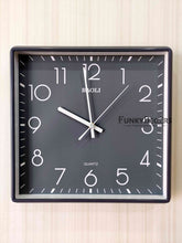 Load image into Gallery viewer, Funkytradition Classic Golden Black And Grey Square Wall Clock Watch Decor For Home Office Gifts 35
