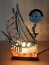 FunkyDecors Elegant Design Table Lamp With Compass Shape Alarm Clock For Christmas Anniversary