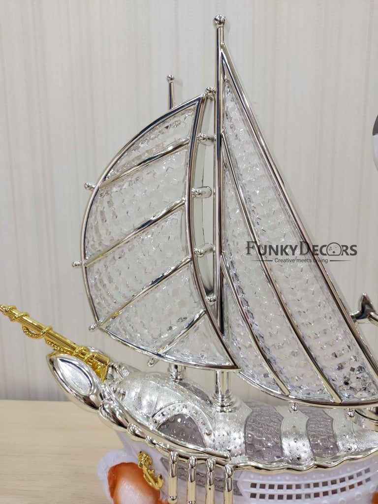FunkyDecors Elegant Design Table Lamp With Compass Shape Alarm Clock For Christmas Anniversary