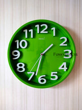 Load image into Gallery viewer, Funkytradition Green Wall Clock Watch Decor For Home Office And Gifts 31 Cm Tall Clocks
