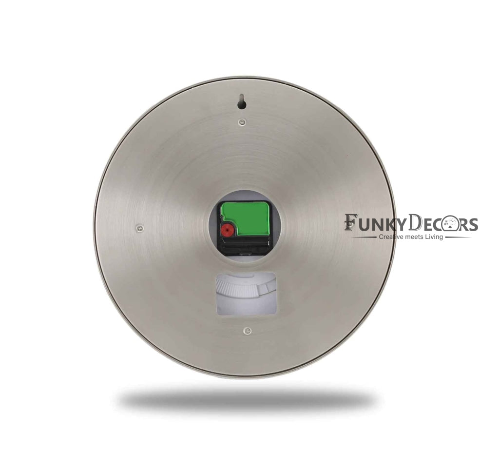 FunkyDecors Luxury Blue Red Gmt Master Ii Stainless Steel Metal Wall Clock For Royal Home And