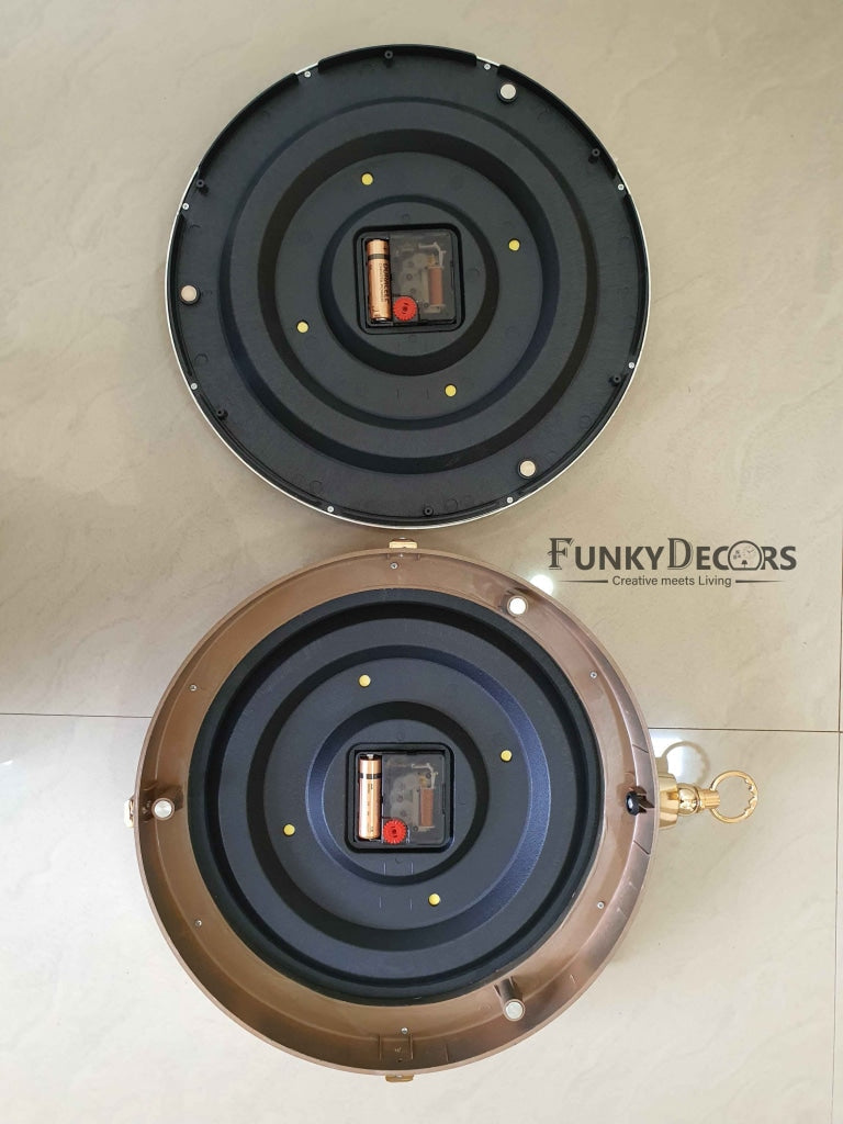 FunkyDecors Luxury Look Deer Golden Green Round Wall Hanging Double Sided 2 Faces Retro Station