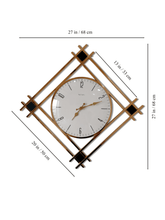 Load image into Gallery viewer, Funkytradition Minimalistic Metal Golden White Big Wall Clock Watch Decor For Home Office And Gifts
