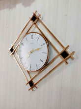 Load image into Gallery viewer, Funkytradition Minimalistic Metal Golden White Big Wall Clock Watch Decor For Home Office And Gifts
