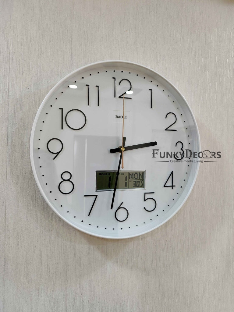 Funkytradition Multicolor Analogue With Digital Date And Time Wall Clock Watch Decor For Home Office