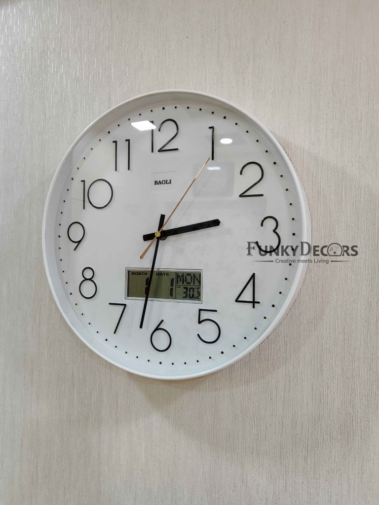 Funkytradition Multicolor Analogue With Digital Date And Time Wall Clock Watch Decor For Home Office
