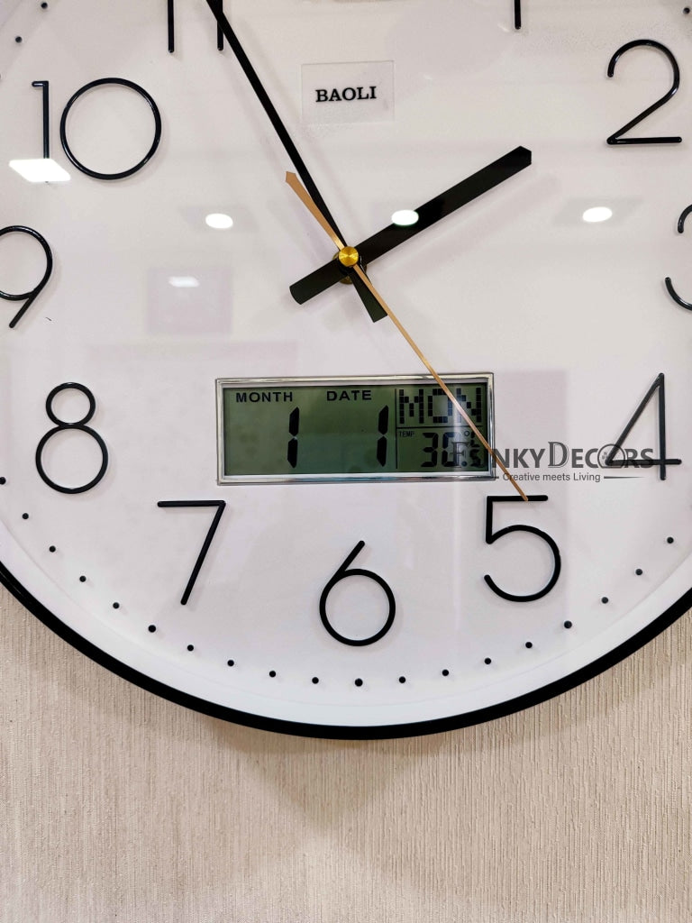 Funkytradition Multicolor Analogue With Digital Date And Time Wall Clock Watch Decor For Home Office