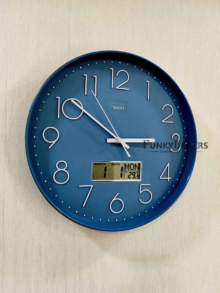 Funkytradition Multicolor Analogue With Digital Date And Time Wall Clock Watch Decor For Home Office