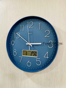 Funkytradition Multicolor Analogue With Digital Date And Time Wall Clock Watch Decor For Home Office