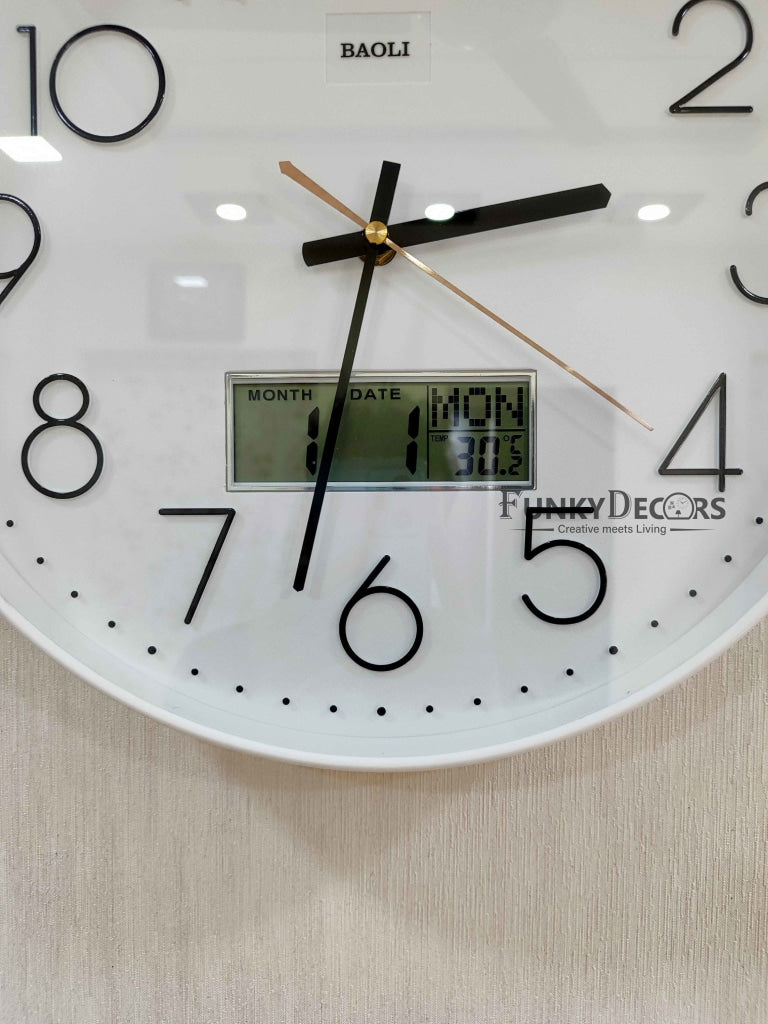 Funkytradition Multicolor Analogue With Digital Date And Time Wall Clock Watch Decor For Home Office