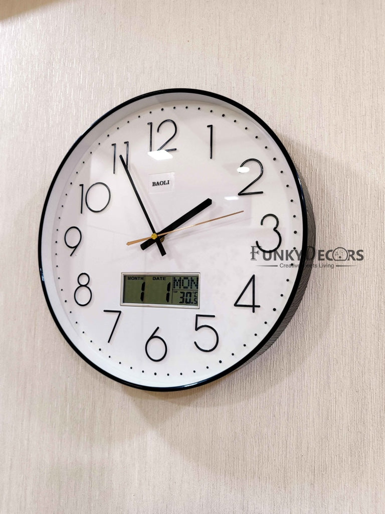 Funkytradition Multicolor Analogue With Digital Date And Time Wall Clock Watch Decor For Home Office