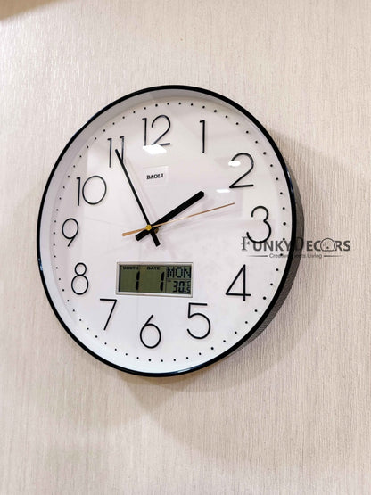 Funkytradition Multicolor Analogue With Digital Date And Time Wall Clock Watch Decor For Home Office
