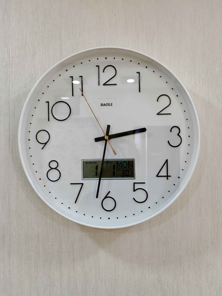 Funkytradition Multicolor Analogue With Digital Date And Time Wall Clock Watch Decor For Home Office