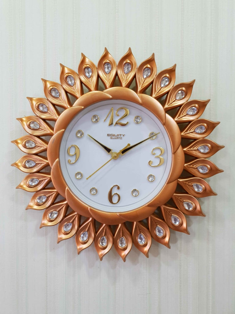 FunkyDecors Multicolor Sun Shaped Wall Clock Watch Decor For Home Office And Gifts 40 Cm Tall