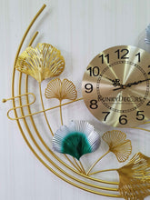 Load image into Gallery viewer, Funkytradition Royal 3D Ginko Flower Leaf Design Wall Clock For Home Office Decor And Gifts 65 Cm
