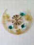 FunkyDecors Royal 3D Ginko Flower Leaf Design Wall Clock For Home Office Decor And Gifts 65 Cm