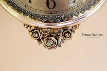 Load image into Gallery viewer, Funkytradition Royal Antique-Look Golden Round Wall Hanging Double Sided Two Faces Retro Station
