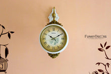 Load image into Gallery viewer, Funkytradition Royal Antique Look Round Wall Hanging Double Sided Station Clock Clocks
