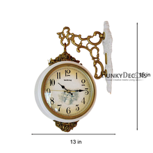 Load image into Gallery viewer, Funkytradition Royal Antique Look Round Wall Hanging Double Sided Station Clock Clocks
