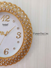 Load image into Gallery viewer, Funkytradition Royal Pearl Diamond Multicolor Wall Clock Watch Decor For Home Office And Gifts 47 Cm
