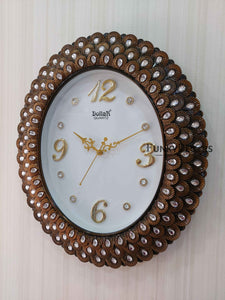 Funkytradition Royal Pearl Diamond Multicolor Wall Clock Watch Decor For Home Office And Gifts 47 Cm