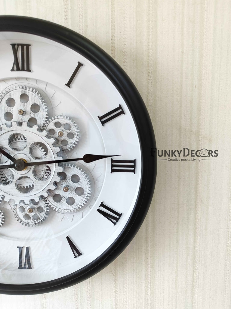 FunkyDecors The Timeless Wheel Of Age Moving Gear Wall Clock Chronograph Working Watch 42 Cm Tall