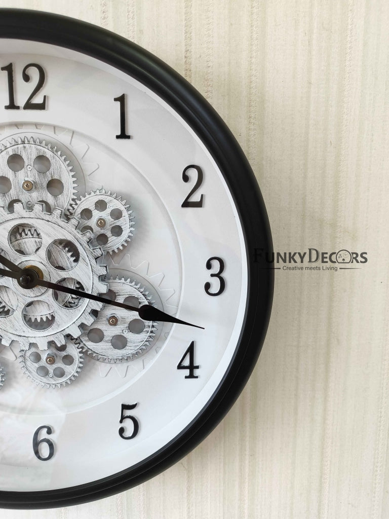 FunkyDecors The Timeless Wheel Of Age Moving Gear Wall Clock Chronograph Working Watch 42 Cm Tall