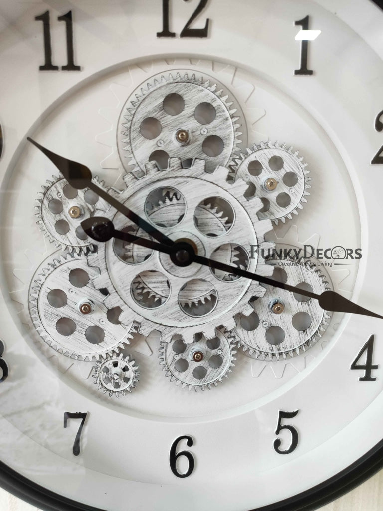 FunkyDecors The Timeless Wheel Of Age Moving Gear Wall Clock Chronograph Working Watch 42 Cm Tall