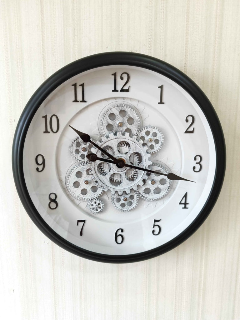 FunkyDecors The Timeless Wheel Of Age Moving Gear Wall Clock Chronograph Working Watch 42 Cm Tall