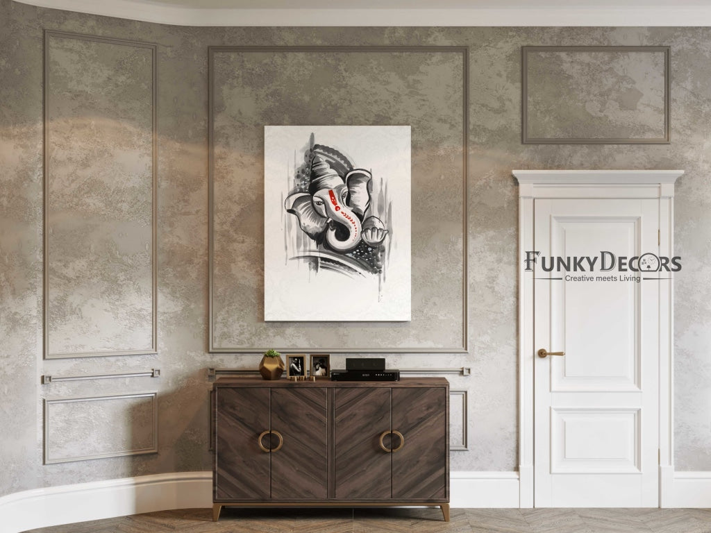 Ganesha - Spiritual Art Frame For Wall Decor- Funkydecors Posters Prints &amp; Visual Artwork