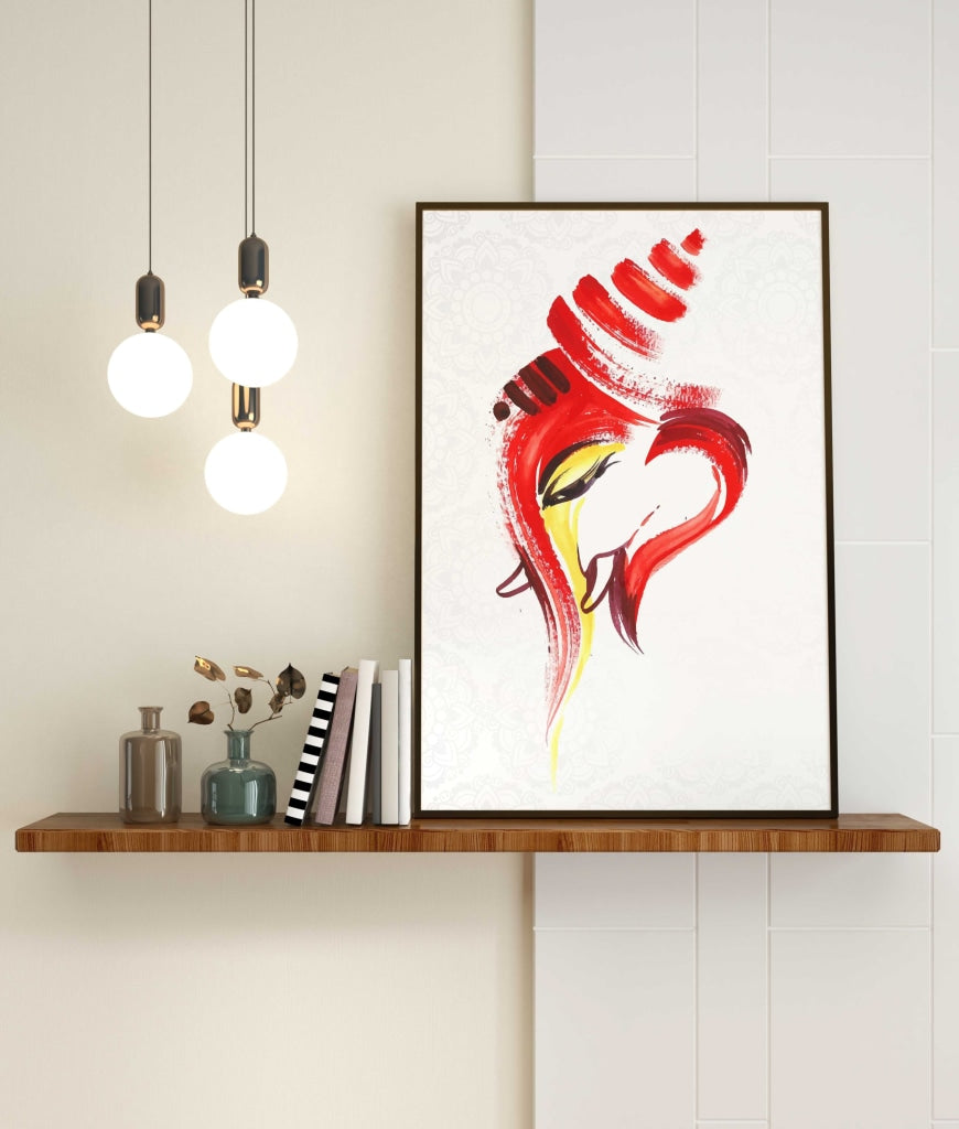 Ganesha - Spiritual Art Frame For Wall Decor- Funkydecors Xs / Black Posters Prints &amp; Visual Artwork