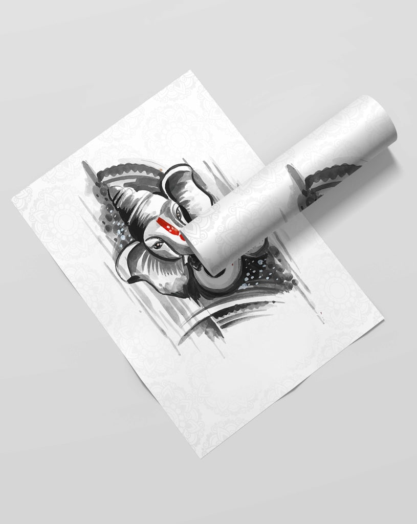 Ganesha - Spiritual Art Frame For Wall Decor- Funkydecors Xs / Roll Posters Prints &amp; Visual Artwork