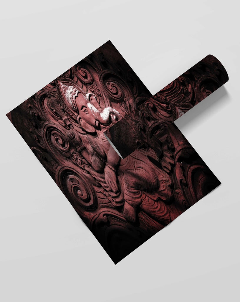 Ganesha - Spiritual Art Frame For Wall Decor- Funkydecors Xs / Roll Posters Prints & Visual Artwork