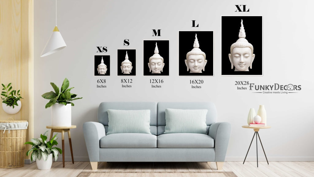 Gautam Buddha- Spiritual Art Frame For Wall Decor- Funkydecors Posters Prints &amp; Visual Artwork