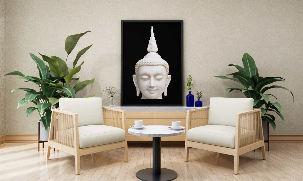 Gautam Buddha- Spiritual Art Frame For Wall Decor- Funkydecors Xs / Black Posters Prints &amp; Visual