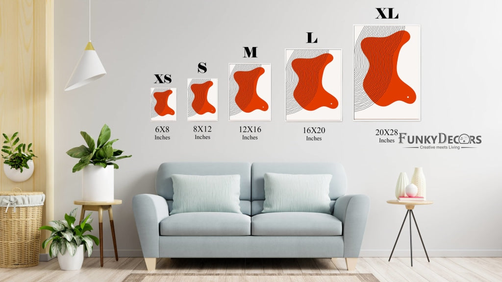 Geometric 3 Panels Art Frame For Wall Decor- Funkydecors Posters Prints & Visual Artwork