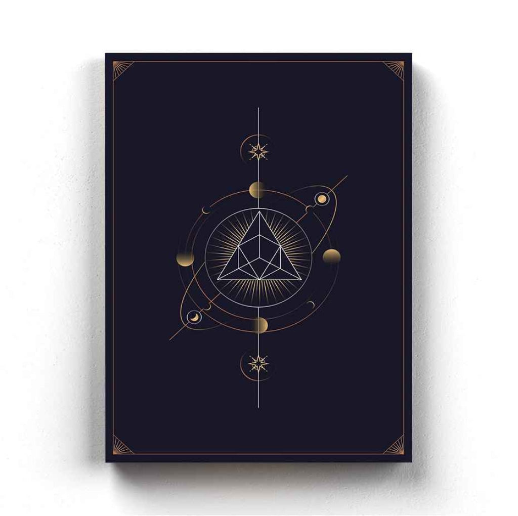 Geometric Astrological Art Frame For Wall Decor- Funkydecors Xs / Canvas Posters Prints &amp; Visual