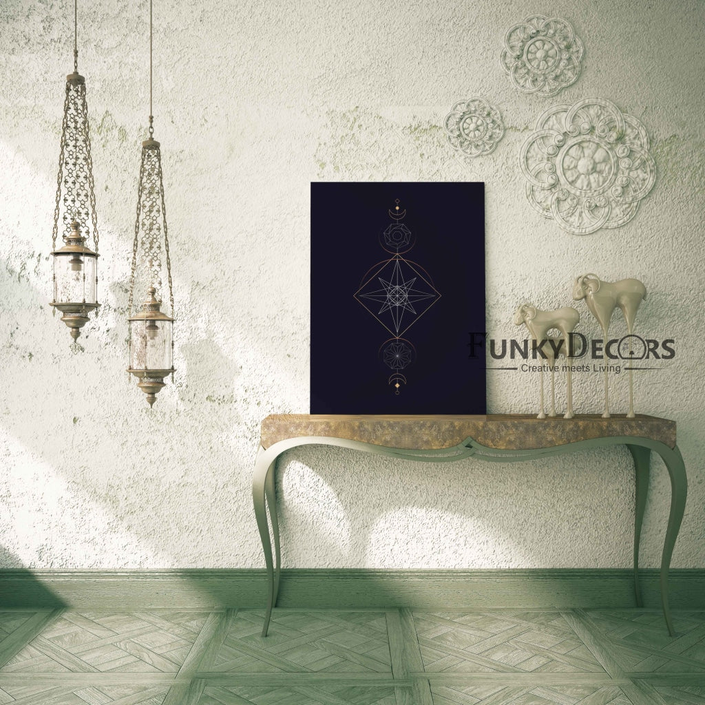 Geometric Astrological Symbols Art Frame For Wall Decor- Funkydecors Posters Prints & Visual Artwork